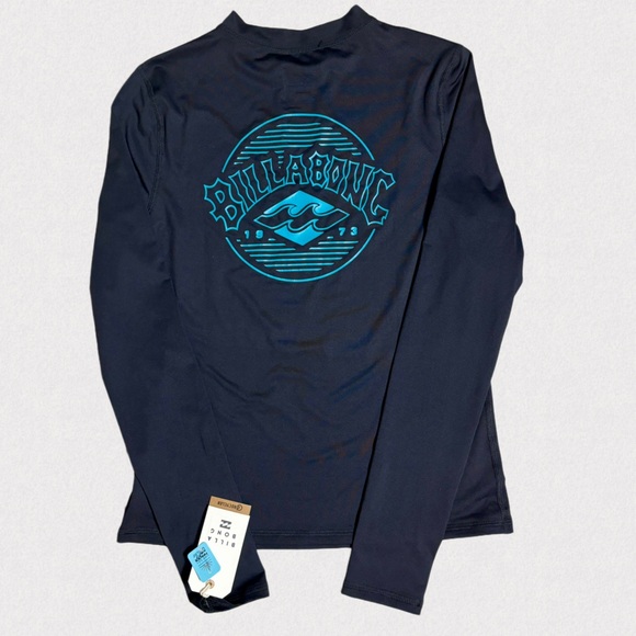 Billabong Long Sleeve UPF 50 Rash Guard for Women, Size Medium/10, Black W/Logo - Picture 4 of 5